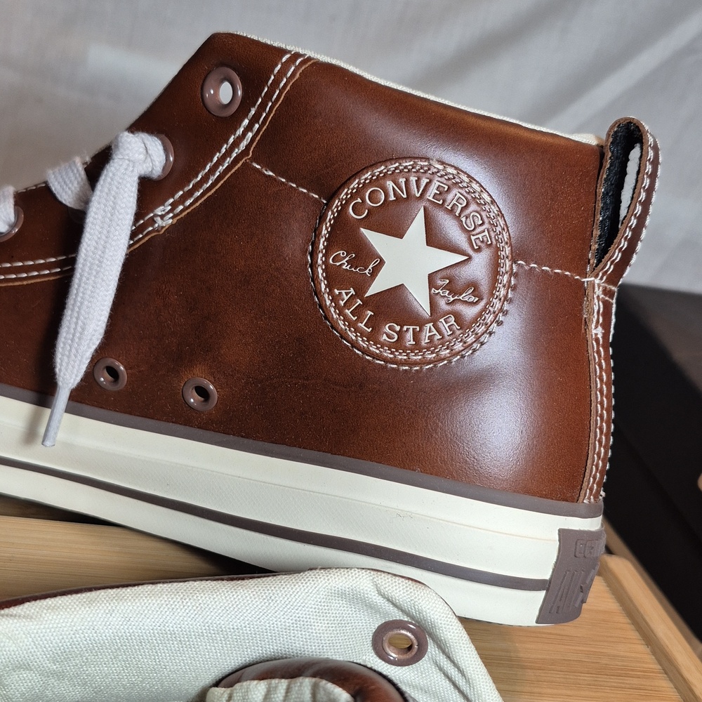 Converse Chuck Taylor All Star Street SLP-Mid•Pinecone•Leather•Men's 8 - Picture 6 of 13